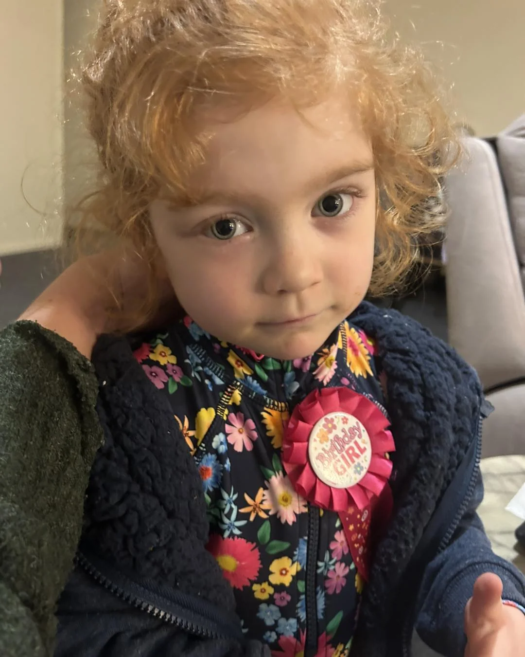 Valentina no aniversário no hospital